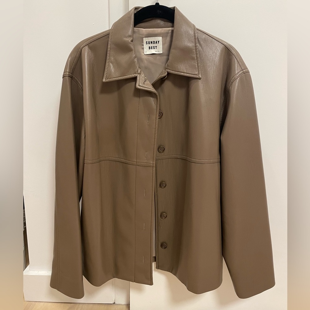 Aritzia Sunday Best Gabby Leather Jacket